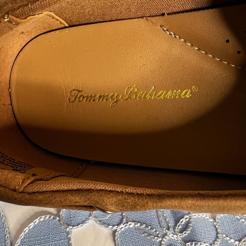 Tommy Bahama Brown Leather Loafers - Picture 2 of 4